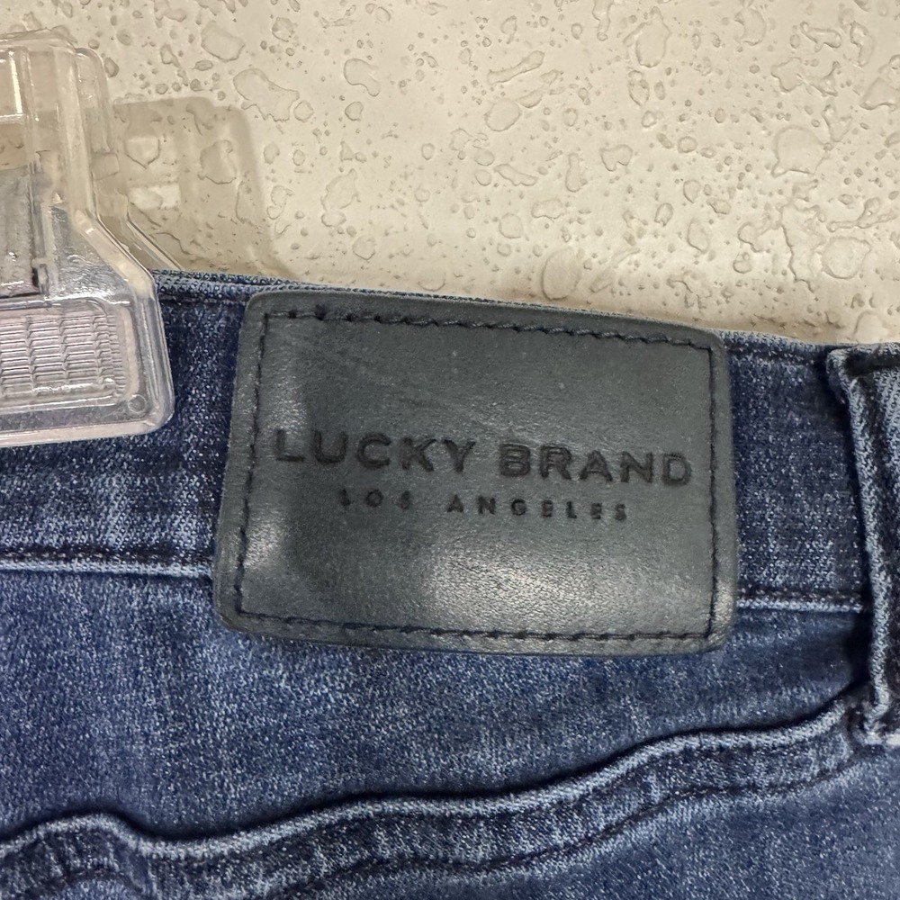 Lucky Brand Mens Jeans 40x29 Straight Denim Dark Crosshatch Pattern tag 38x30 - Picture 11 of 11